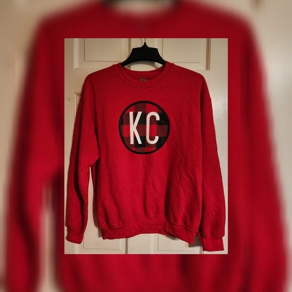 Kansas City Plaid Crewneck Sweatshirt M - Picture 1 of 5